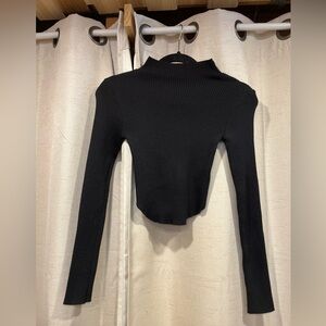 EUC cropped ribbed sweater size small